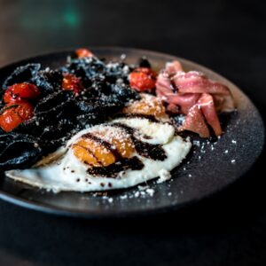 photo of breakfast food serving in plate